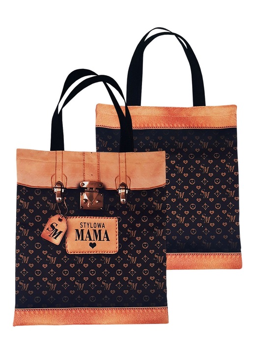 Geanta de cumparaturi AAron, model Glamour, 37x42cm, cu manere, ambalata in folie