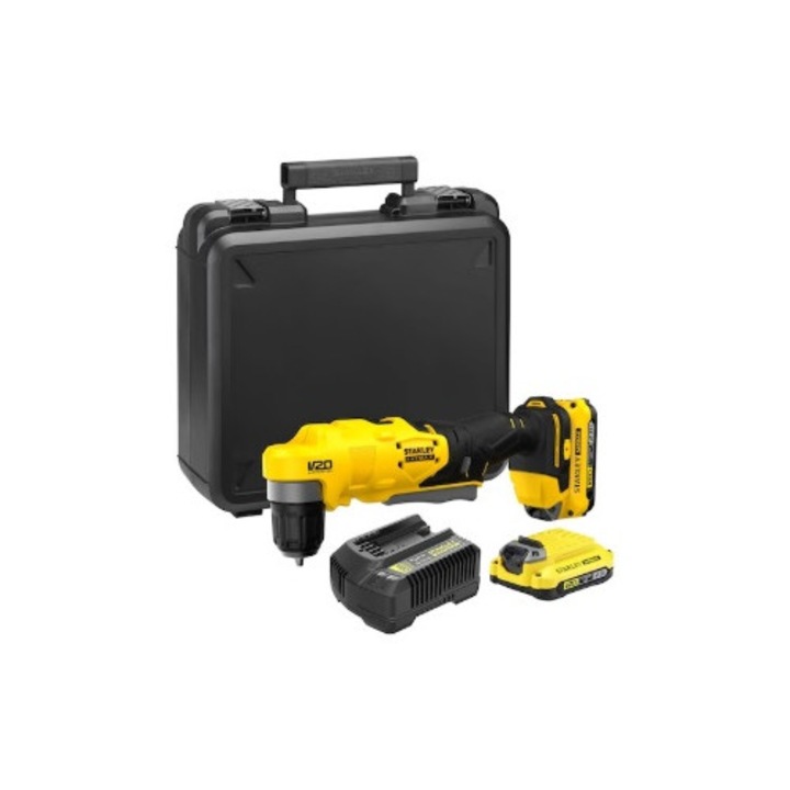 Masina de gaurit in unghi drept 18V, Stanley SFMCD750D2KQW