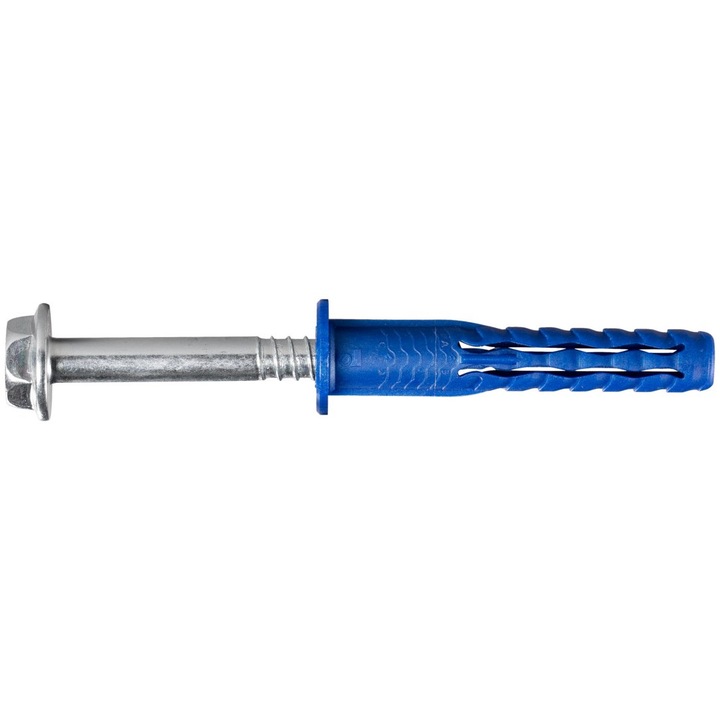 Diblu cadru FFS - poliamida, zona de expansiune scurta, cu guler 10x80 mm, surub cu cap hexagonal, pachet de 50 buc. Rawlplug