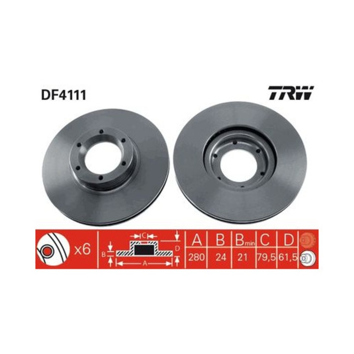 Féktárcsa TRW DF4111
