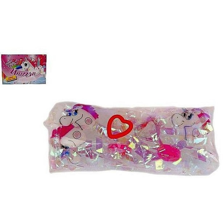 Комплект от 12 водни играчки Хипопотам с брокат еднорог 14 см