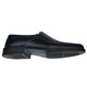 Pantofi Barbatesti Din Piele Naturala Negri Cu Calapod Lat, Fara Siret, Talpa TR Flexibila Cu Toc De 2cm, Confort Zilnic, Produs 100% Romanesc, SCV, Marimea 45