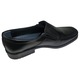 Pantofi Barbatesti Din Piele Naturala Negri Cu Calapod Lat, Fara Siret, Talpa TR Flexibila Cu Toc De 2cm, Confort Zilnic, Produs 100% Romanesc, SCV, Marimea 45