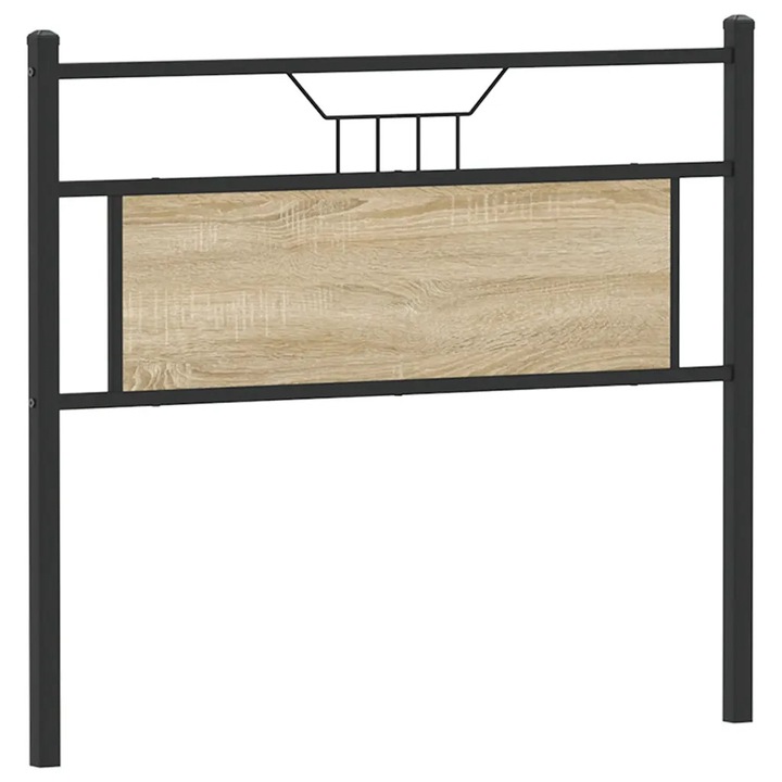 Tablie de pat Sonoma Oak 107 cm, lemn, otel structural