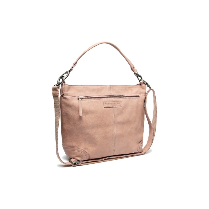 Geanta de dama din piele naturala, The Chesterfield Brand, Bolivia, Roz pudrat, 32 x 13 x 31 cm