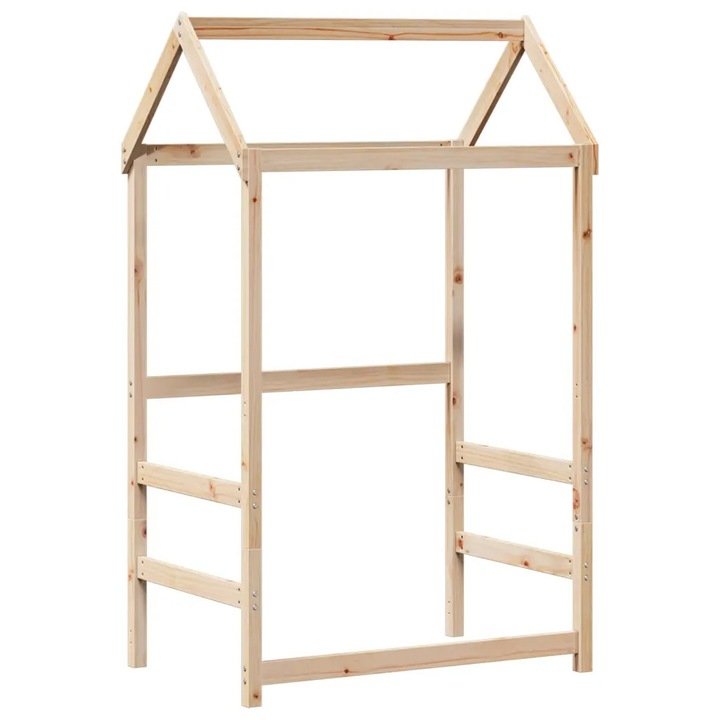 Baldachin pentru pat de copil, vidaXL, 98x70x176,5 cm, lemn de pin