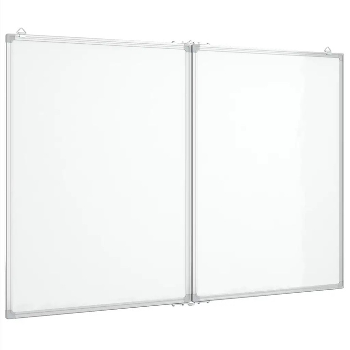 Tabla magnetica pliabila, vidaXL, 120x100x1,7 cm, aluminiu, suprafata neteda
