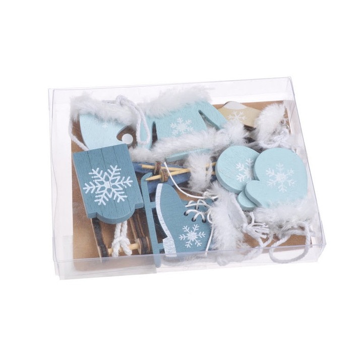 Accesorii ski Canea set 10 piese albastru, suvenir