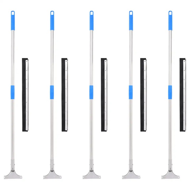 Set de 5 stergatoare de apa, vidaXL, 55x119,5cm, otel si cauciuc