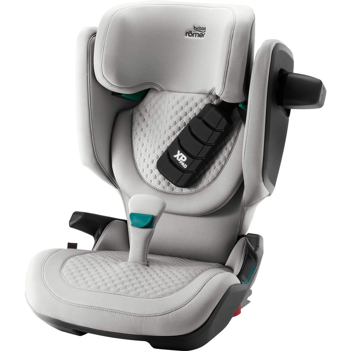 Столче за кола Britax Romer Kidfix Pro, 100-150 см, усъвършенствана защита, компактен дизайн, сиво