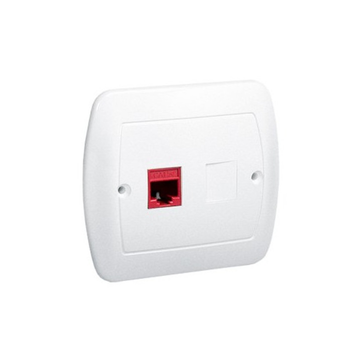 Prize RJ45, Kontakt-Simon, categorie 5, alb