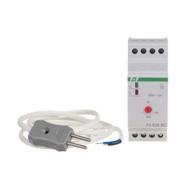 Modul de control al nivelului apei de ploaie PZ-828-RC-WD, F&F, 16A, 230V AC, 35mm