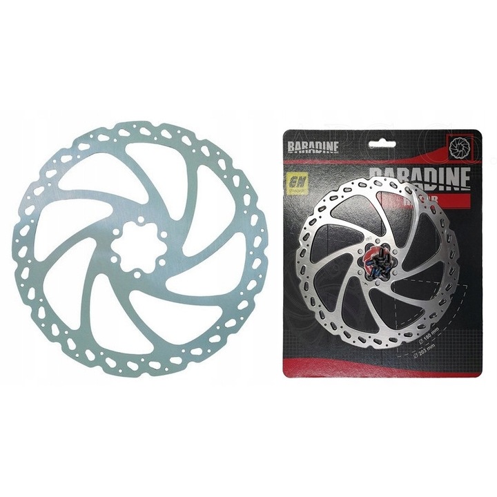 Спирачен диск 180 мм, Baradine, 6 болта T25, неръждаема стомана, 125 г