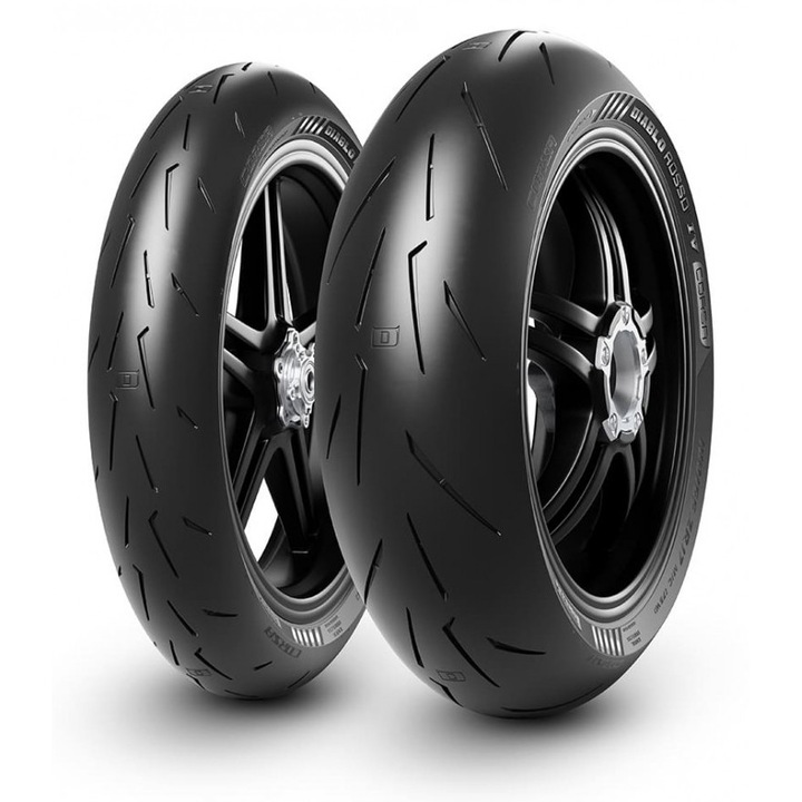 Set 2 anvelope moto Pirelli Diablo Rosso IV Corsa, 120/70 R17, sezon vara