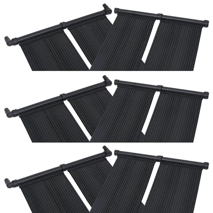 Set de 6 panouri solare pentru incalzirea piscinei, VIDAXL, 80x310cm, creste temperatura cu pana la 10 grade