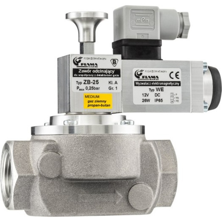 Винтов вентил ZB-40, резба 1 1/2", бобина 12V