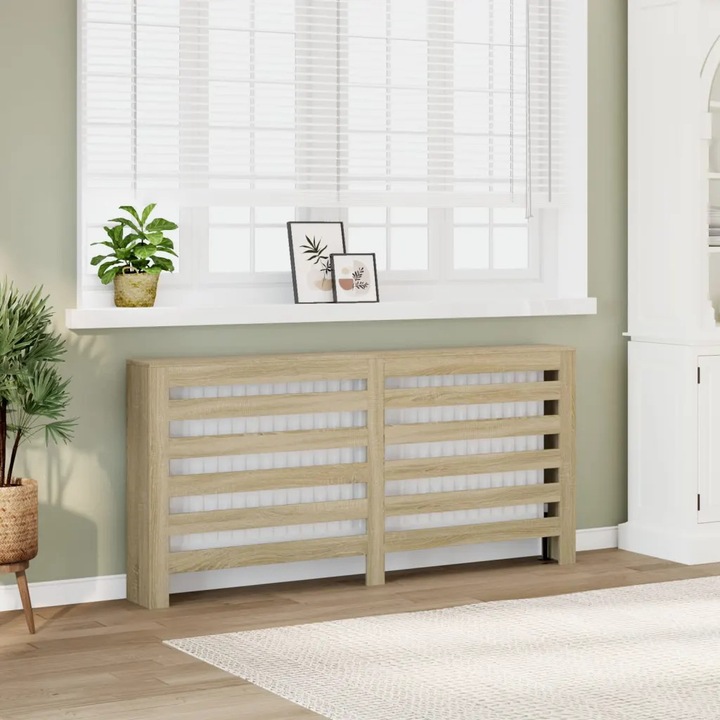 Capac pentru radiator, stejar Sonoma, 175x20x82 cm vidaXL