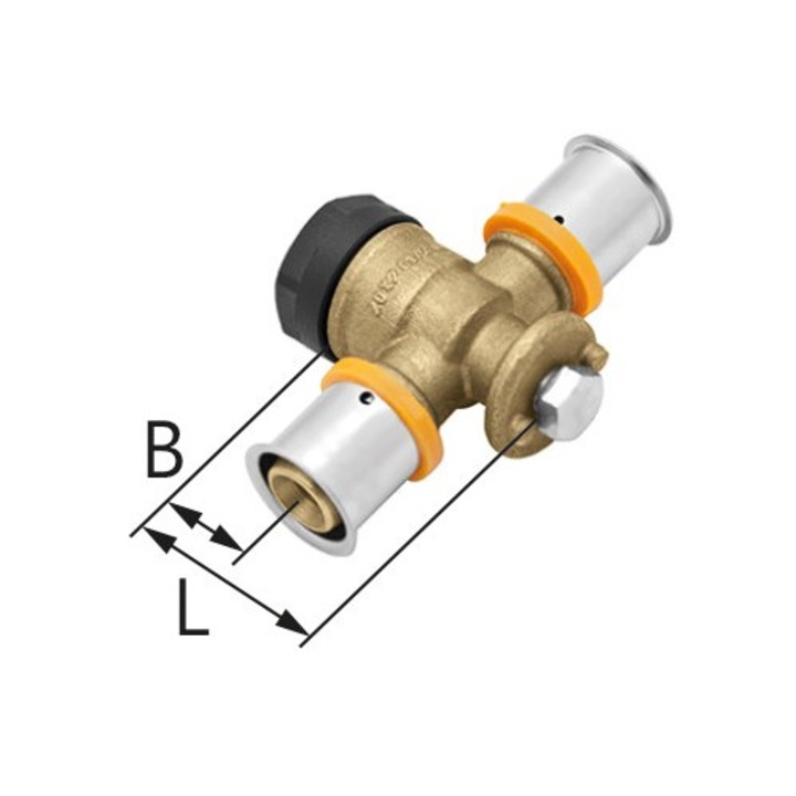 Fali csatlakozó, Kan-therm, GW ultraPRESS, 20 Rp1/2", 41 mm