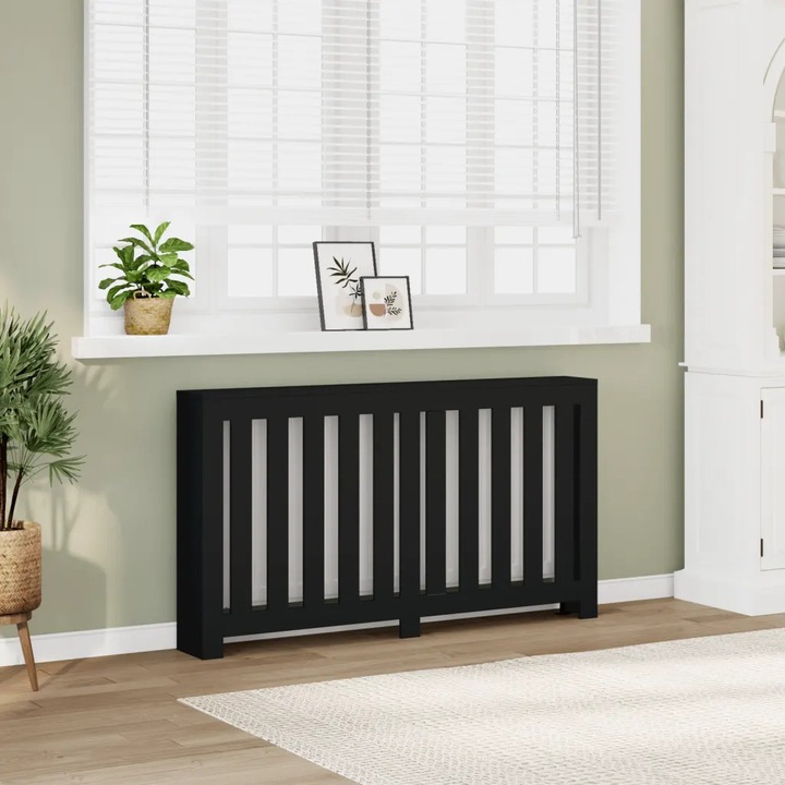 Capac radiator, negru, 149x20x82 cm vidaXL