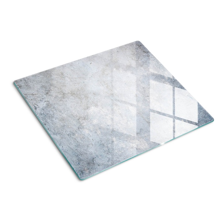Стъклена дъска за рязане, Tulup, Бетон, Сив, 60x52 cm, 010010520040000007870