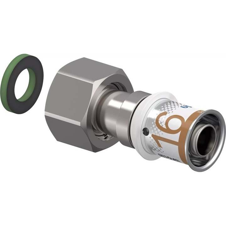 Uponor S-Press Plus csatlakozó, mozgatható anyával, 16-G1/2"SN