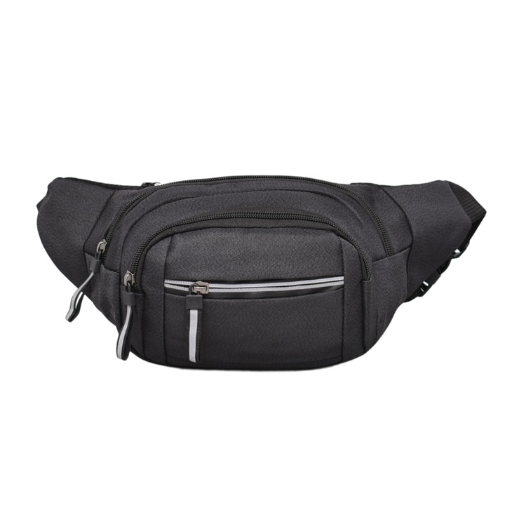 3222 keresztpántos táska, 26/12/11 cm, textil, fekete