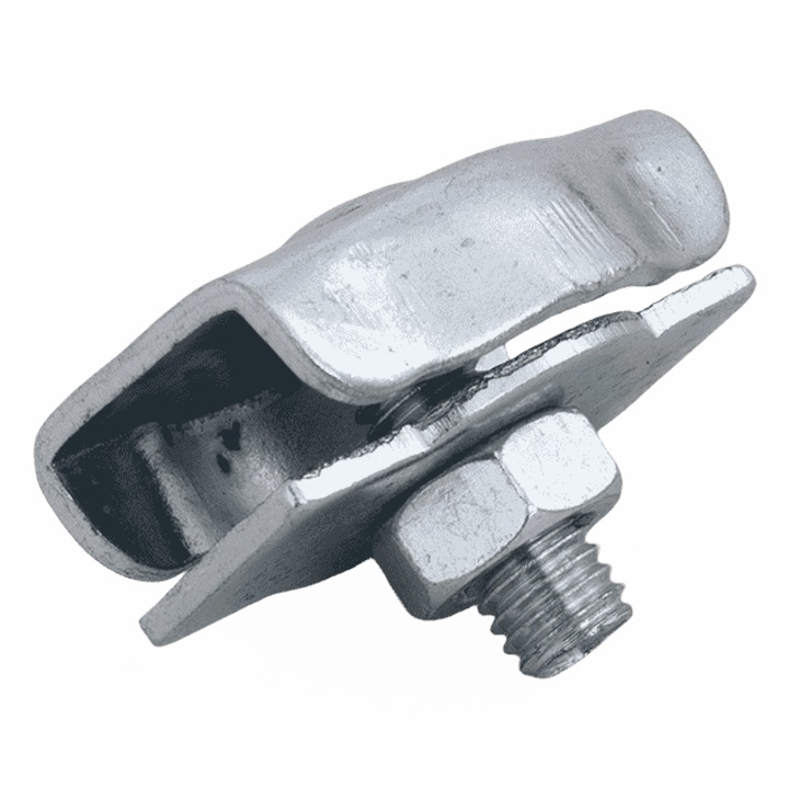 Clema De Cablu, Dromet, Zls18, Material: Otel Zincat, Filet M8, Lungime Totala 36 mm, Crom Argintiu