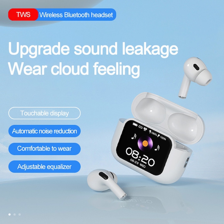 Color Control Localizare Casti Wireless, Ecran LCD color, Functie localizare casti, 3 moduri ...