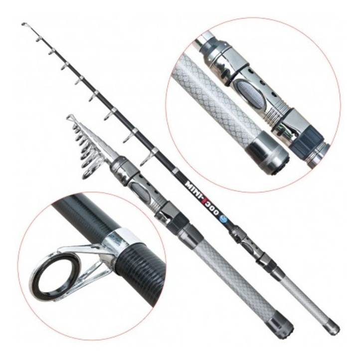 Lanseta fibra de carbon Baracuda Mini T-300