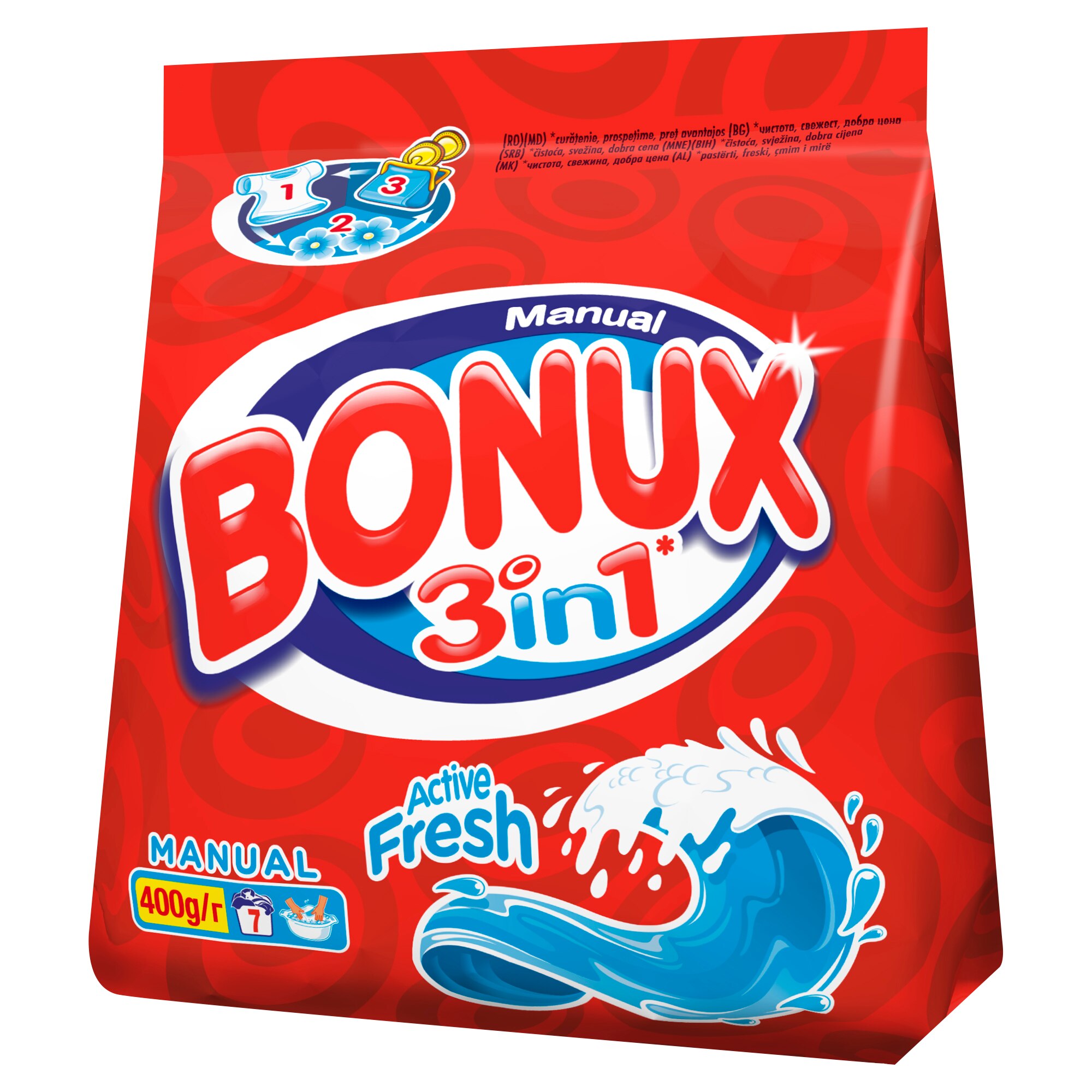 Detergent manual Bonux Active Fresh, 400 g