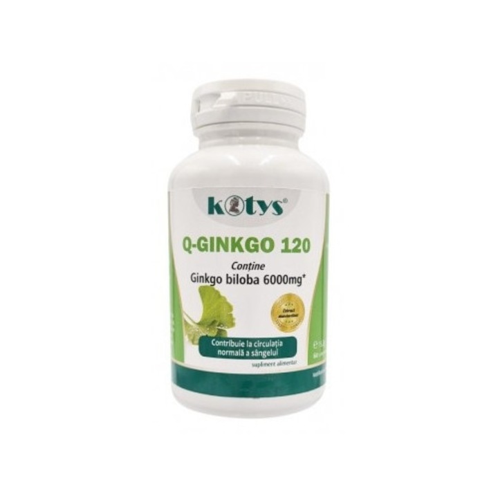 Q Ginkgo cu 120mg de extract de Ginkgo Biloba, 60 comprimate