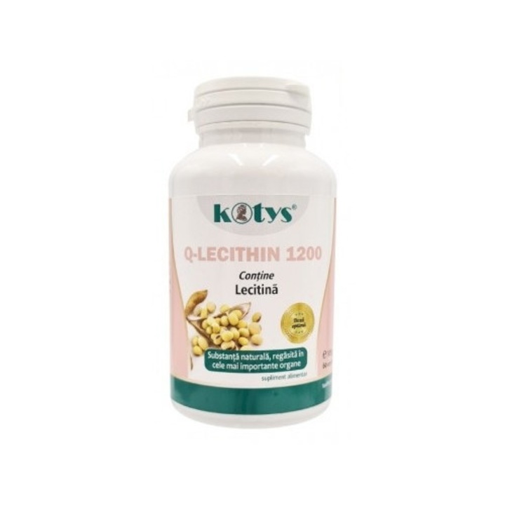 Q Lecithin cu 1200mg extract de lecitina, 60 comprimate
