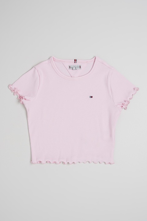 Tommy Hilfiger, Essential crop póló, Pasztellrózsaszín