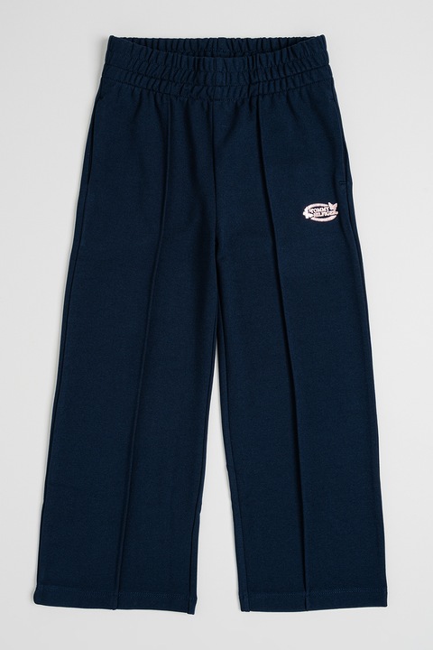 Tommy Hilfiger, Bő szárú nadrág rugalmas derékrésszel, Tengerészkék