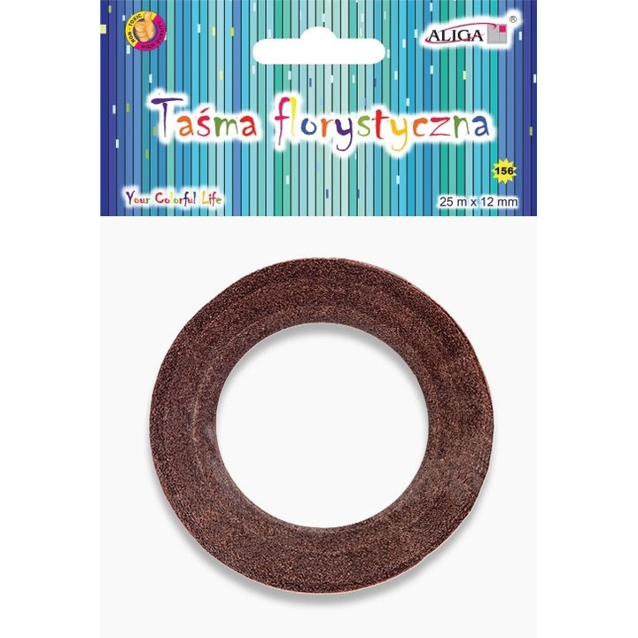 Banda florala 12mmx25m maro Aliga
