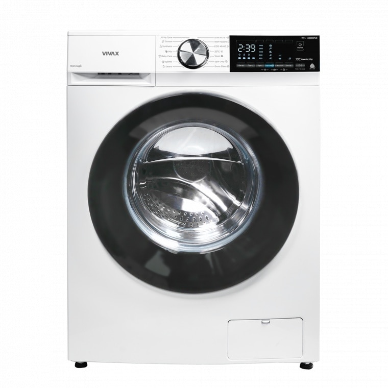 Masina de spalat rufe VIVAX WFL-140816PMI, 8kg, 1400 RPM, BLDC Motor Inverter, Clasa A, Steam Hygiene, Children's sensitive laundry, Eco, Display digital, Control electronic, Stain Magic, Quick Wash, Delay Start, 16 Programe, Alb
