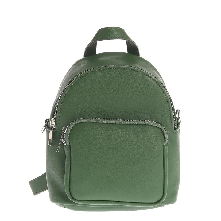 Rucsac mini verde cu bretele detasabile, Meli Melo Paris