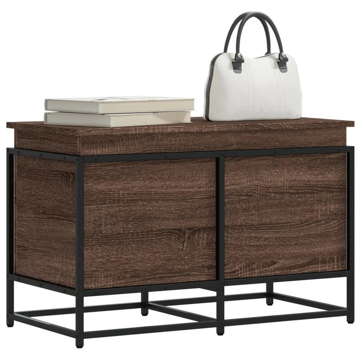 Comoda cu capac, stejar maro, 80x40x51,5 cm vidaXL