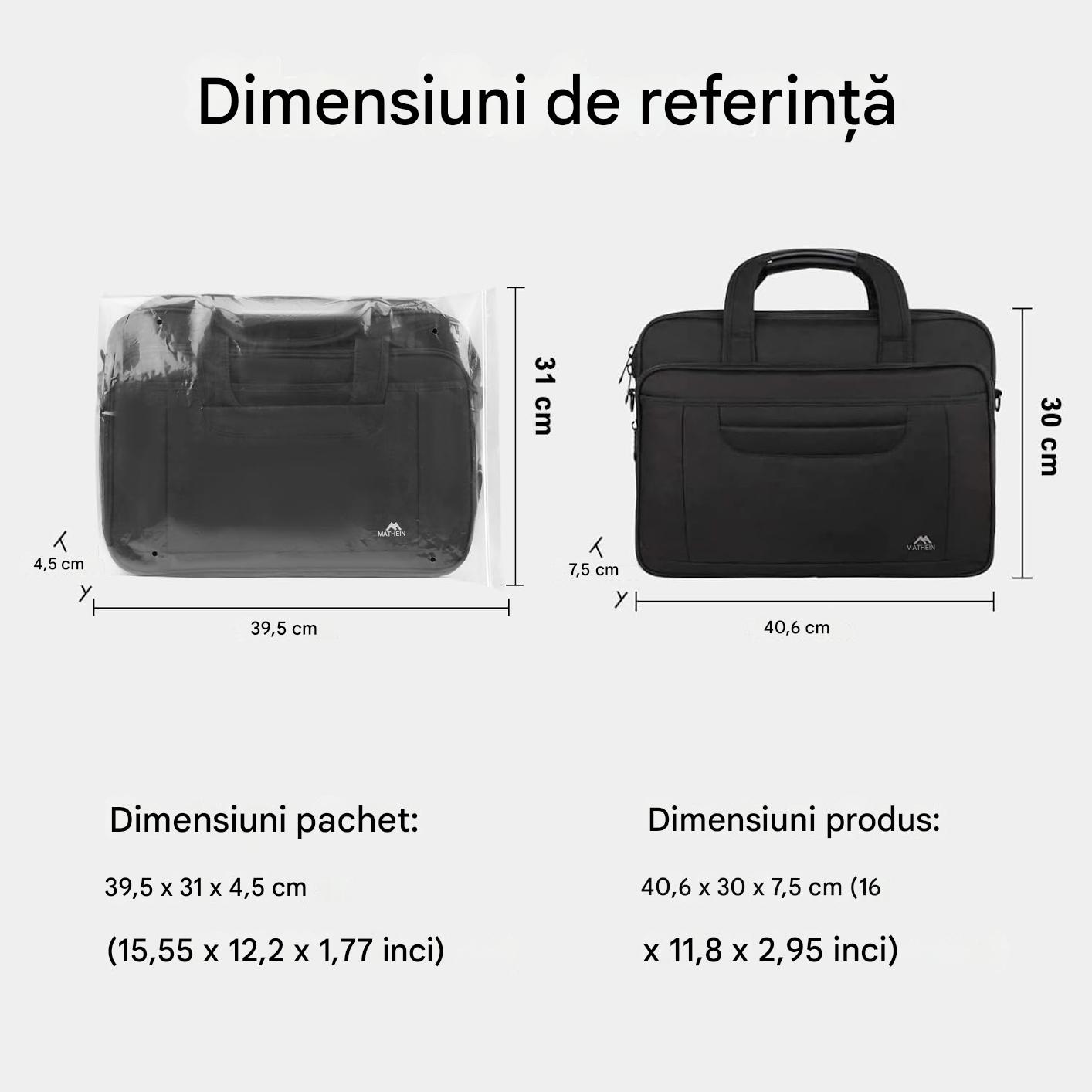 Matein Servieta pentru Laptopuri 15.6 Inch Geanta de Afaceri Eleganta Multifunctionala Mesager din Nailon pentru Calculator