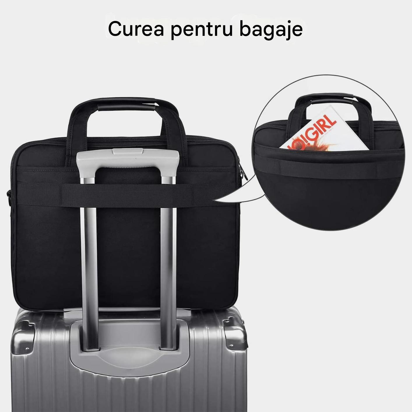 Matein Servieta pentru Laptopuri 15.6 Inch Geanta de Afaceri Eleganta Multifunctionala Mesager din Nailon pentru Calculator