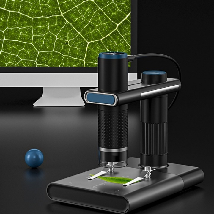 Електронен микроскоп, 1000X, 2 мегапиксела, 1080P, WIFI, фото/видео, 800mAh, компактен и преносим, черен
