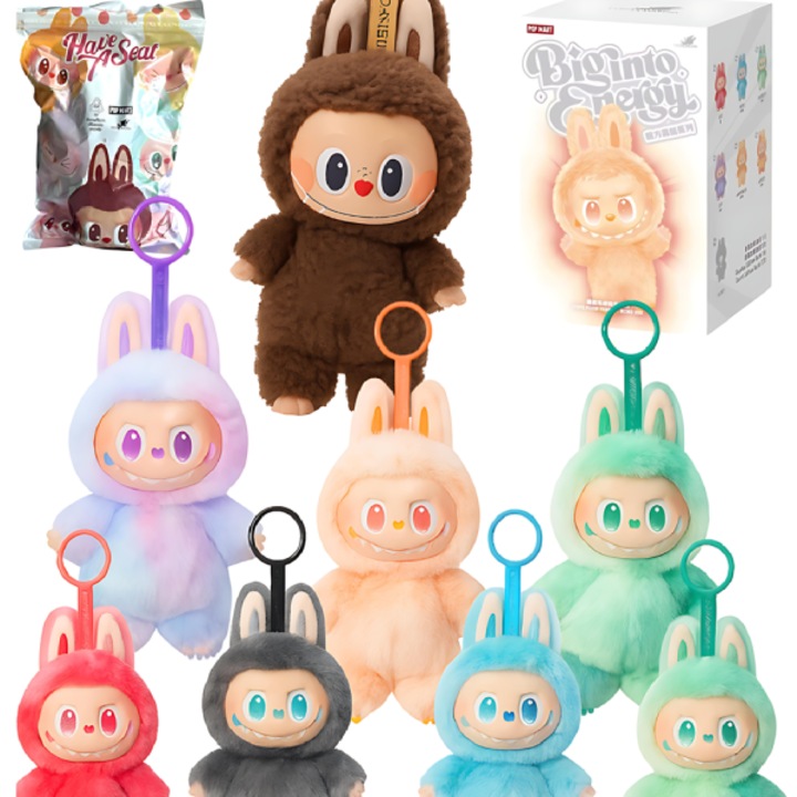 Плюшена кукла, Лабубу, 16 см, L3, неповтаряща се, 1 комплект (6 части)