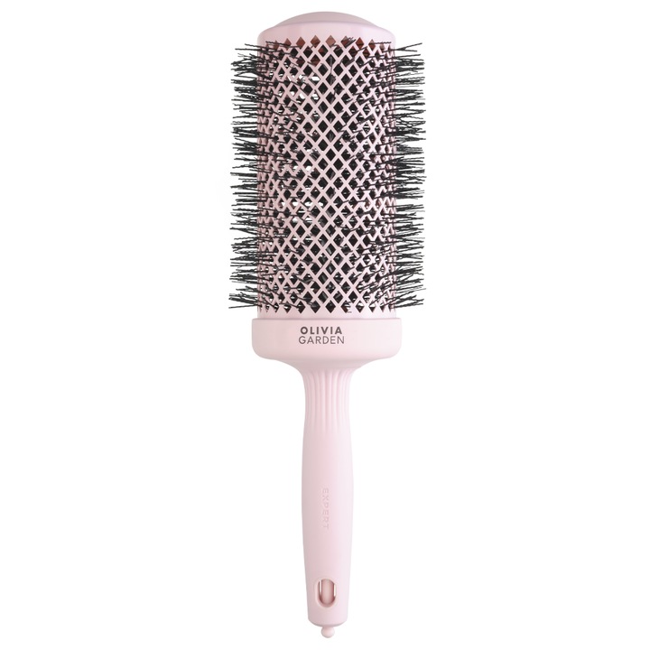 Четка за коса Olivia Garden EXPERT BLOWOUT SPEED, йонна с турмалин, антистатична, розова, 65 мм