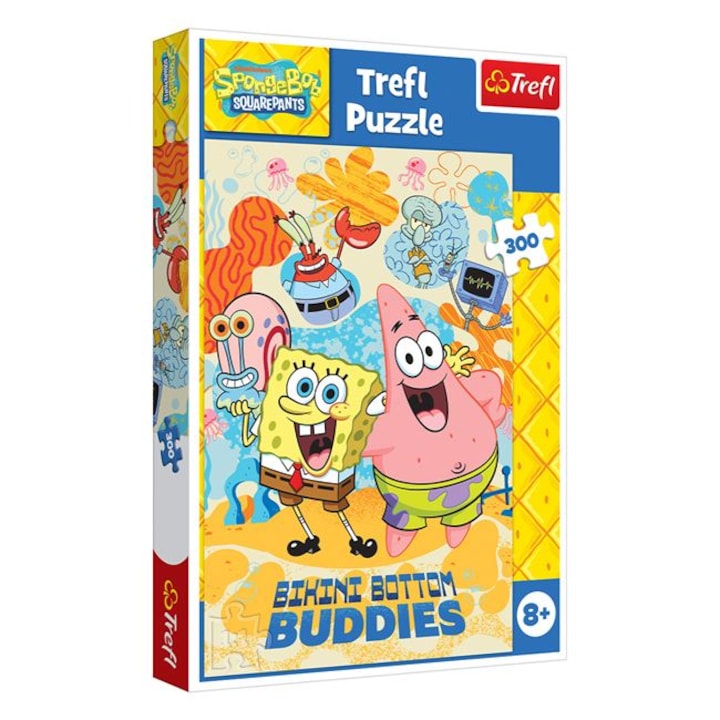 Puzzle pentru copii SpongeBob – Bikini Bottom Buddies, 300 piese, Trefl