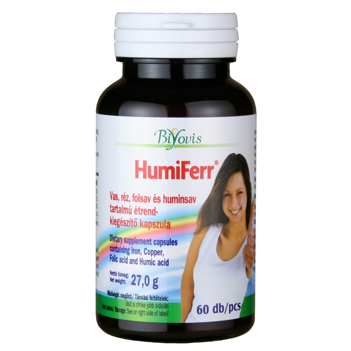 Biyovis HumiFerr, capsule, fier, cupru, acid folic, 20x capsule