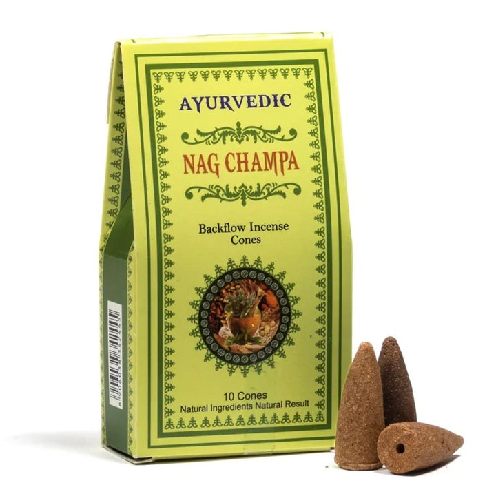 Illatos kúpok refluxhoz, ájurvéda, füstös vízesésekhez, Nag Champa aroma