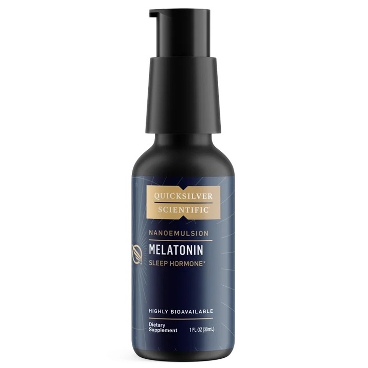 Quicksilver Melatonina lipozomala 1 mg, menta-portocala, 30 ml