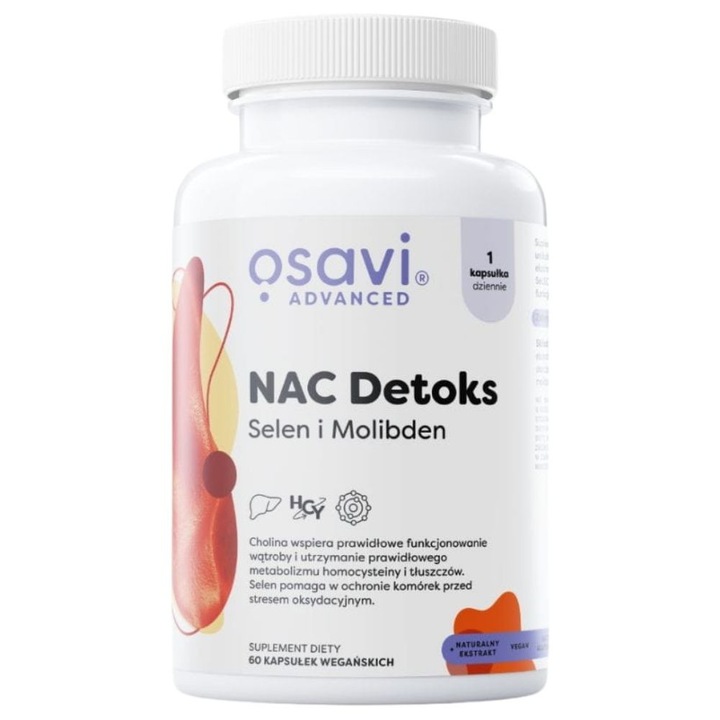 Osavi NAC Detox, Seleniu si Molibden, 60 capsule