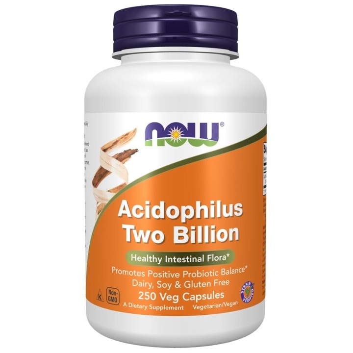 Now Foods Acidophilus 2 miliarde, 250 capsule