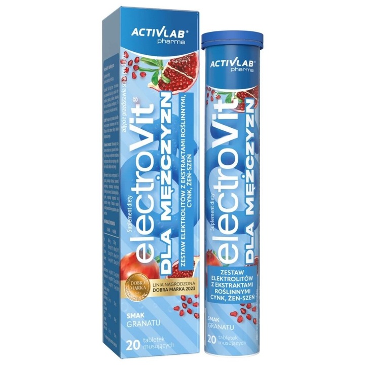 Activlab Pharma ElectroVit pentru barbati, rodie, 20 tablete efervescente